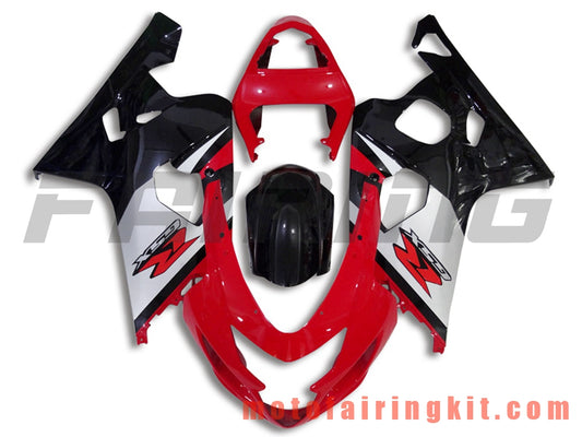 Fairing Kits Fit for GSX-R750 GSX-R600 K4 2004 2005 GSXR 600 750 K4 04 05 Plastic ABS Injection Mold Complete Motorcycle Body Aftermarket Bodywork Frame (Red & Black) B075