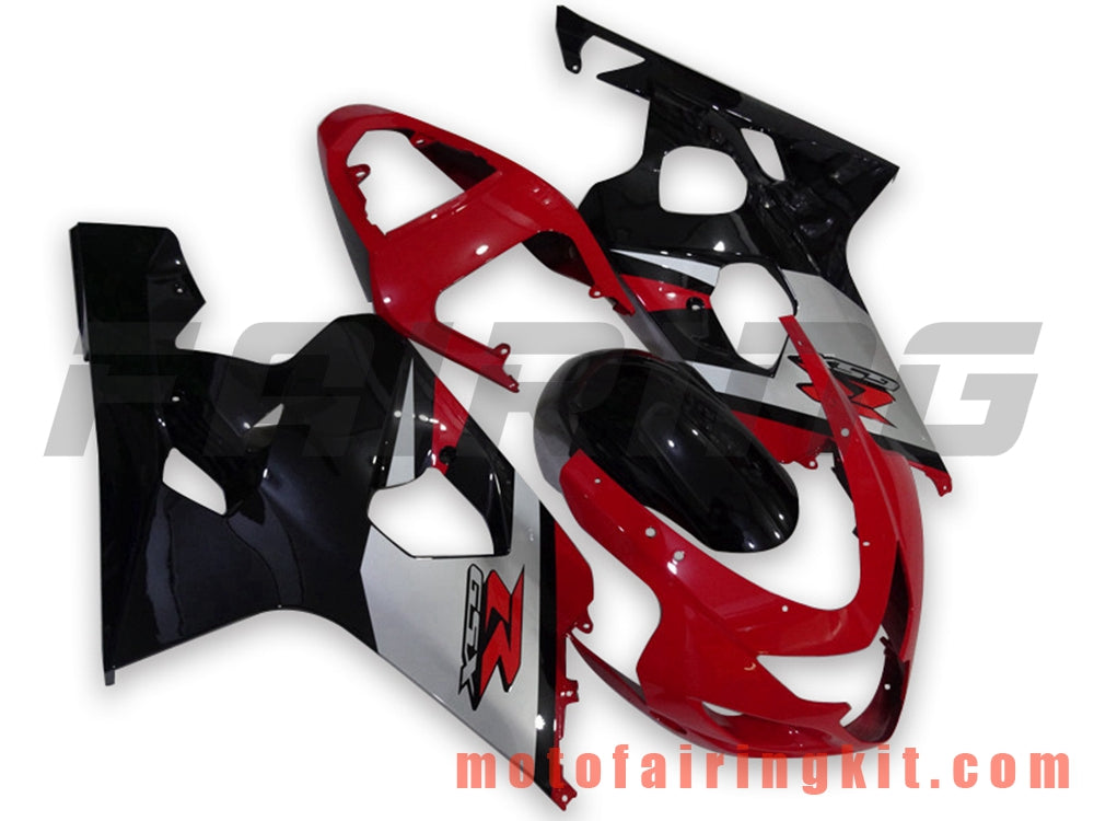 Fairing Kits Fit for GSX-R750 GSX-R600 K4 2004 2005 GSXR 600 750 K4 04 05 Plastic ABS Injection Mold Complete Motorcycle Body Aftermarket Bodywork Frame (Red & Black) B075