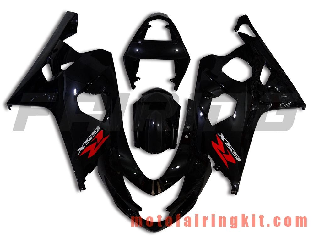 Fairing Kits Fit for GSX-R750 GSX-R600 K4 2004 2005 GSXR 600 750 K4 04 05 Plastic ABS Injection Mold Complete Motorcycle Body Aftermarket Bodywork Frame (Black) B076