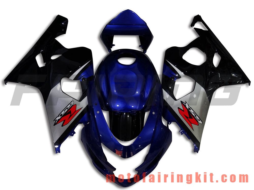 フェアリングキット GSX-R750 GSX-R600 K4 2004 2005 GSXR 600 750 K4 04 05 プラスチック ABS 射出成型 完全なオートバイ車体 アフターマーケット車体フレーム (ブルー &amp; ブラック) B077