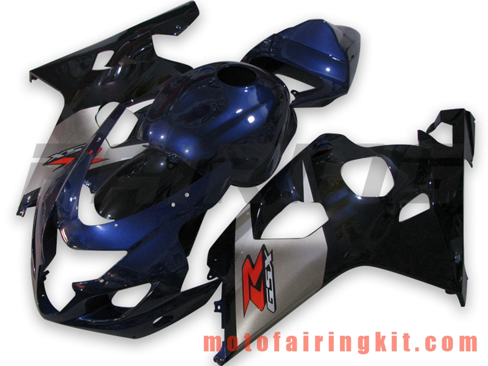 フェアリングキット GSX-R750 GSX-R600 K4 2004 2005 GSXR 600 750 K4 04 05 プラスチック ABS 射出成型 完全なオートバイ車体 アフターマーケット車体フレーム (ブルー &amp; ブラック) B077