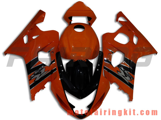 Kits de carenado aptos para GSX-R750 GSX-R600 K4 2004 2005 GSXR 600 750 K4 04 05 Molde de inyección de plástico ABS Carrocería completa para motocicleta Marco de carrocería de posventa (naranja y negro) B078