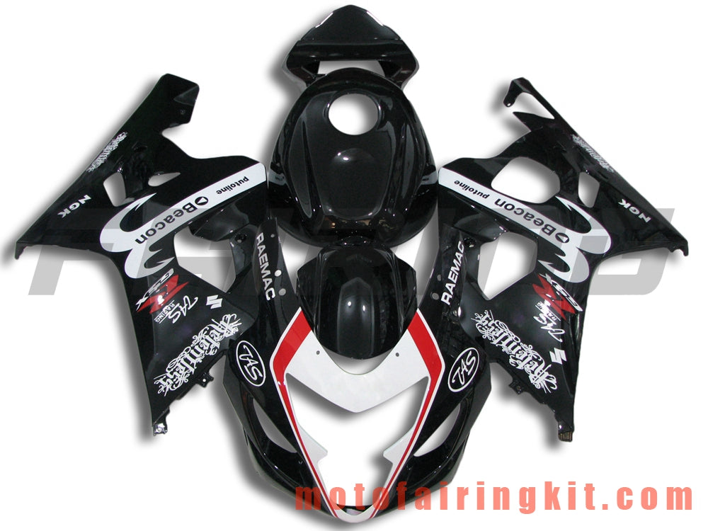 Fairing Kits Fit for GSX-R750 GSX-R600 K4 2004 2005 GSXR 600 750 K4 04 05 Plastic ABS Injection Mold Complete Motorcycle Body Aftermarket Bodywork Frame (Black) B079