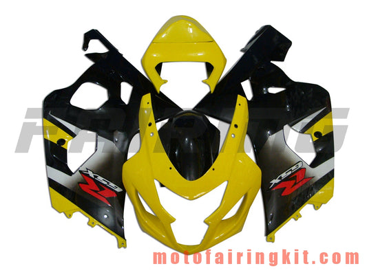 Fairing Kits Fit for GSX-R750 GSX-R600 K4 2004 2005 GSXR 600 750 K4 04 05 Plastic ABS Injection Mold Complete Motorcycle Body Aftermarket Bodywork Frame (Yellow & Black) B083