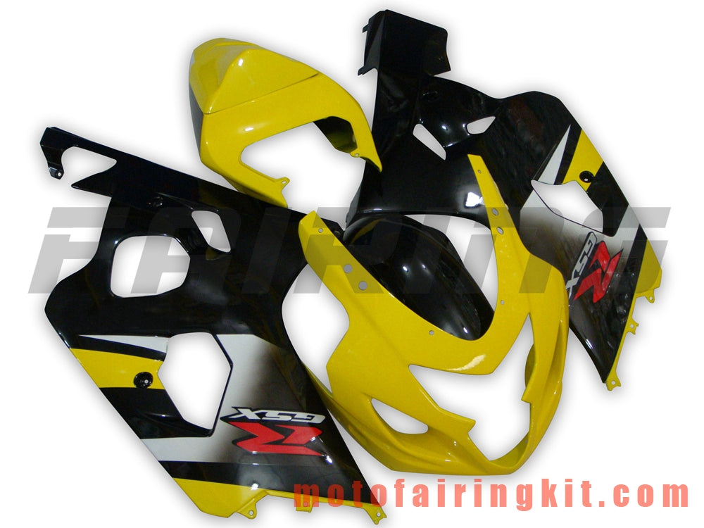 Fairing Kits Fit for GSX-R750 GSX-R600 K4 2004 2005 GSXR 600 750 K4 04 05 Plastic ABS Injection Mold Complete Motorcycle Body Aftermarket Bodywork Frame (Yellow & Black) B083