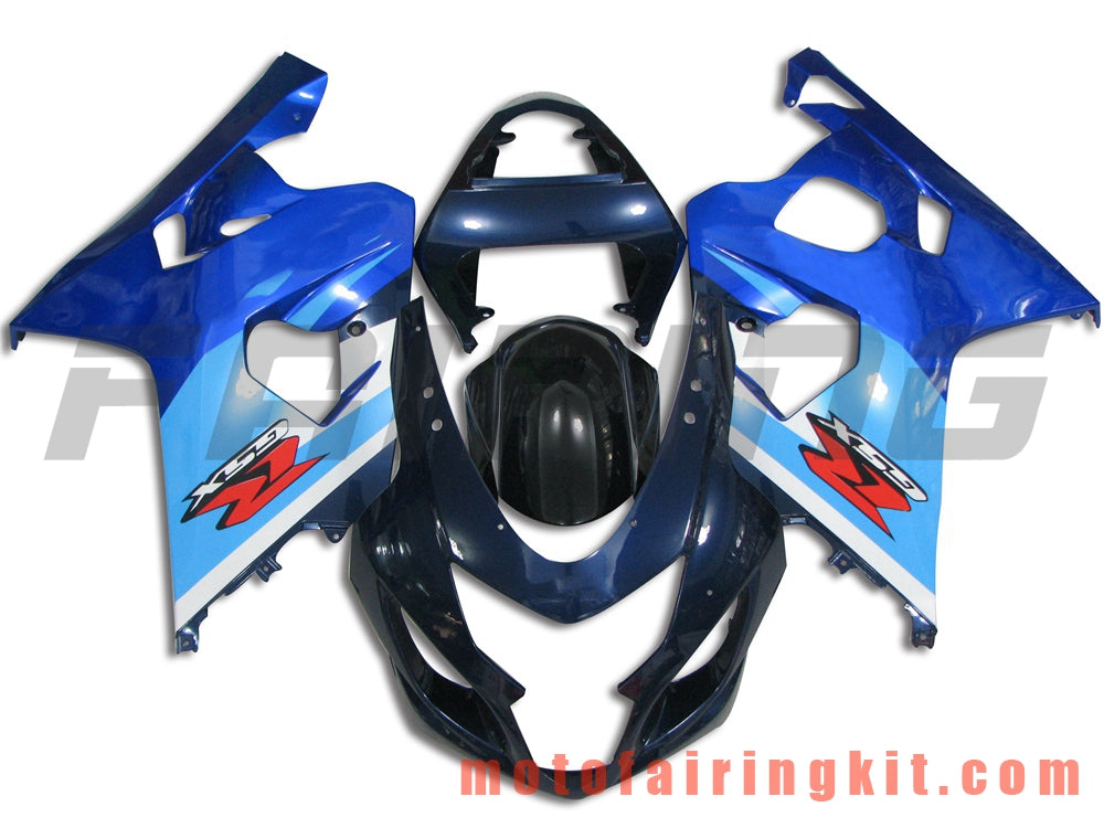 Fairing Kits Fit for GSX-R750 GSX-R600 K4 2004 2005 GSXR 600 750 K4 04 05 Plastic ABS Injection Mold Complete Motorcycle Body Aftermarket Bodywork Frame (Blue & Black) B084