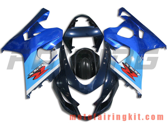 フェアリングキット GSX-R750 GSX-R600 K4 2004 2005 GSXR 600 750 K4 04 05 プラスチック ABS 射出成型 完全なオートバイボディ アフターマーケットボディワークフレーム (ブルー &amp; ブラック) B084