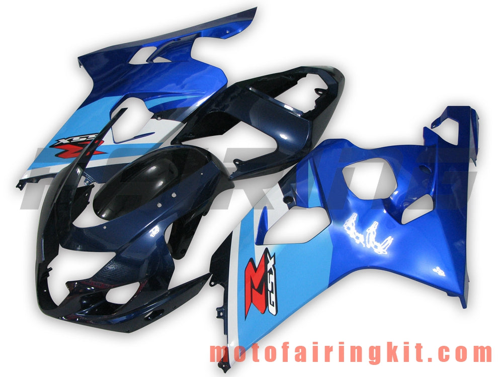 Fairing Kits Fit for GSX-R750 GSX-R600 K4 2004 2005 GSXR 600 750 K4 04 05 Plastic ABS Injection Mold Complete Motorcycle Body Aftermarket Bodywork Frame (Blue & Black) B084