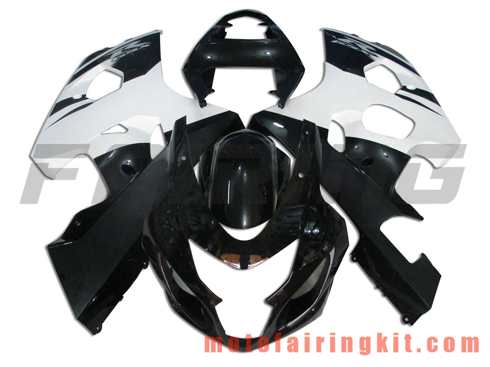 Fairing Kits Fit for GSX-R750 GSX-R600 K4 2004 2005 GSXR 600 750 K4 04 05 Plastic ABS Injection Mold Complete Motorcycle Body Aftermarket Bodywork Frame (Black & White) B085