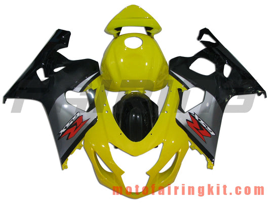 Fairing Kits Fit for GSX-R750 GSX-R600 K4 2004 2005 GSXR 600 750 K4 04 05 Plastic ABS Injection Mold Complete Motorcycle Body Aftermarket Bodywork Frame (Yellow & Black) B087