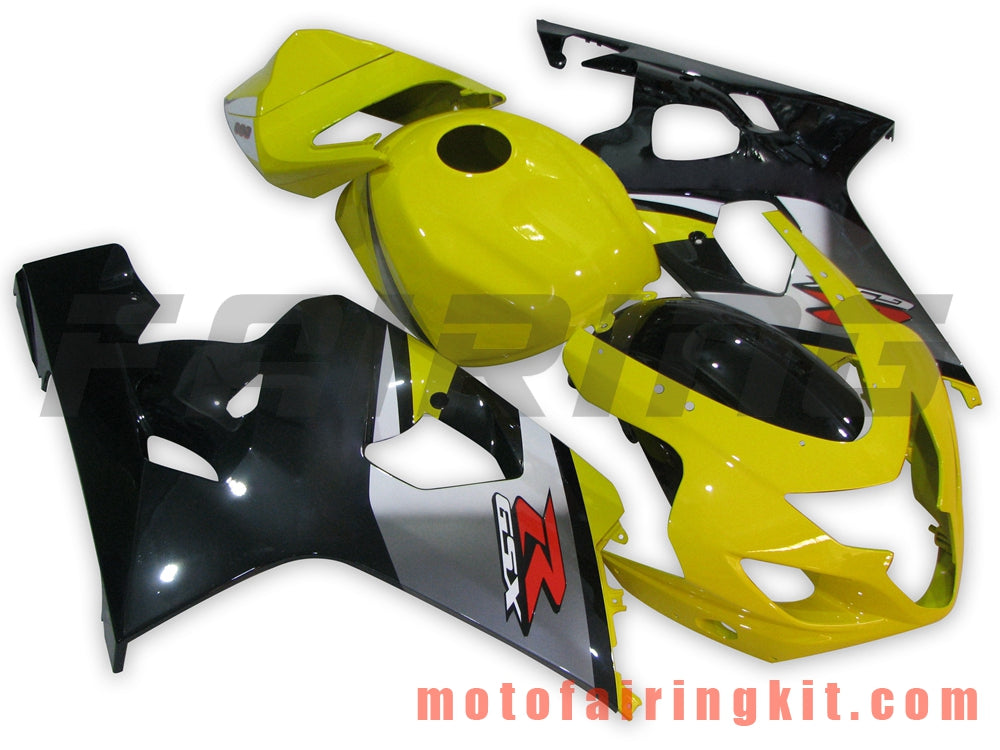 Fairing Kits Fit for GSX-R750 GSX-R600 K4 2004 2005 GSXR 600 750 K4 04 05 Plastic ABS Injection Mold Complete Motorcycle Body Aftermarket Bodywork Frame (Yellow & Black) B087