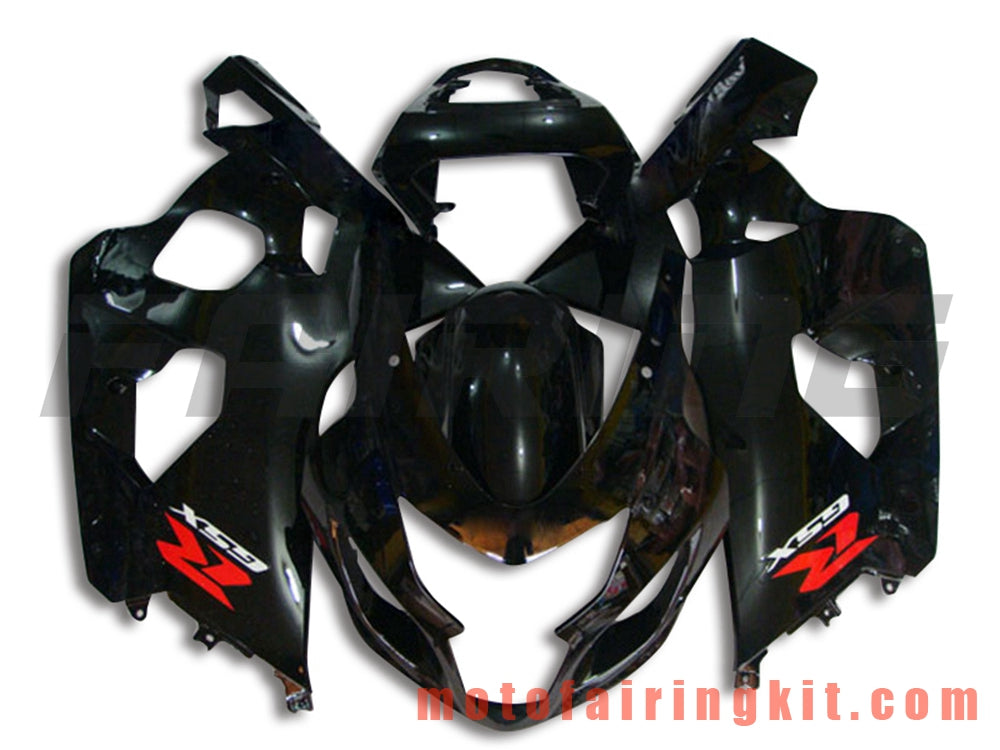 Fairing Kits Fit for GSX-R750 GSX-R600 K4 2004 2005 GSXR 600 750 K4 04 05 Plastic ABS Injection Mold Complete Motorcycle Body Aftermarket Bodywork Frame (Black) B089