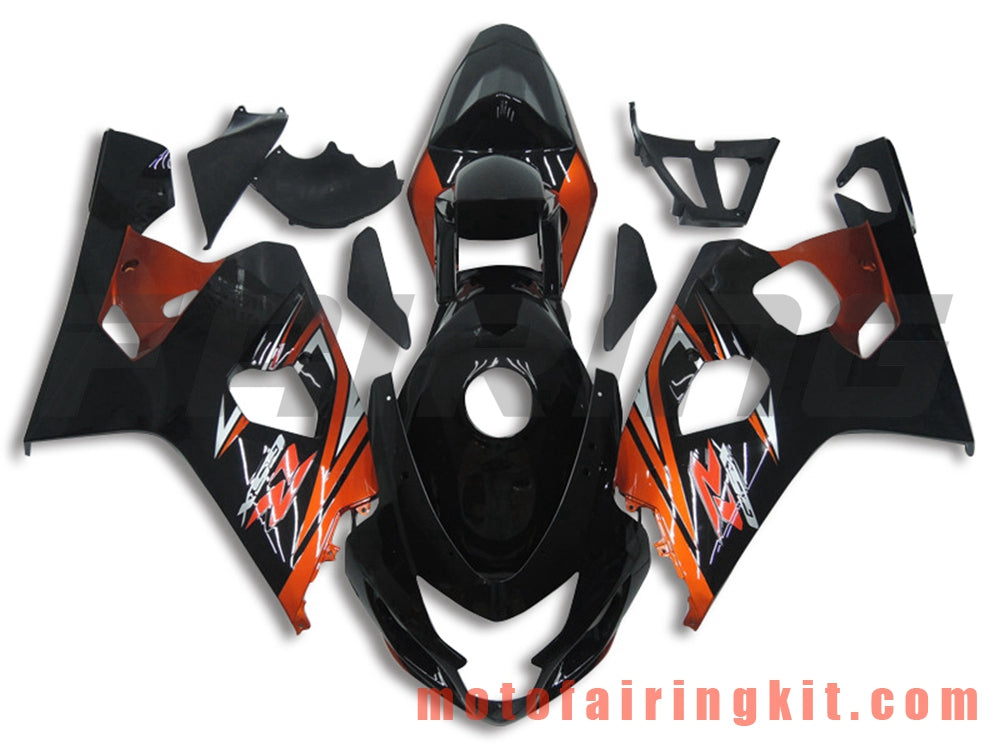 Fairing Kits Fit for GSX-R750 GSX-R600 K4 2004 2005 GSXR 600 750 K4 04 05 Plastic ABS Injection Mold Complete Motorcycle Body Aftermarket Bodywork Frame (Orange & Black) B090