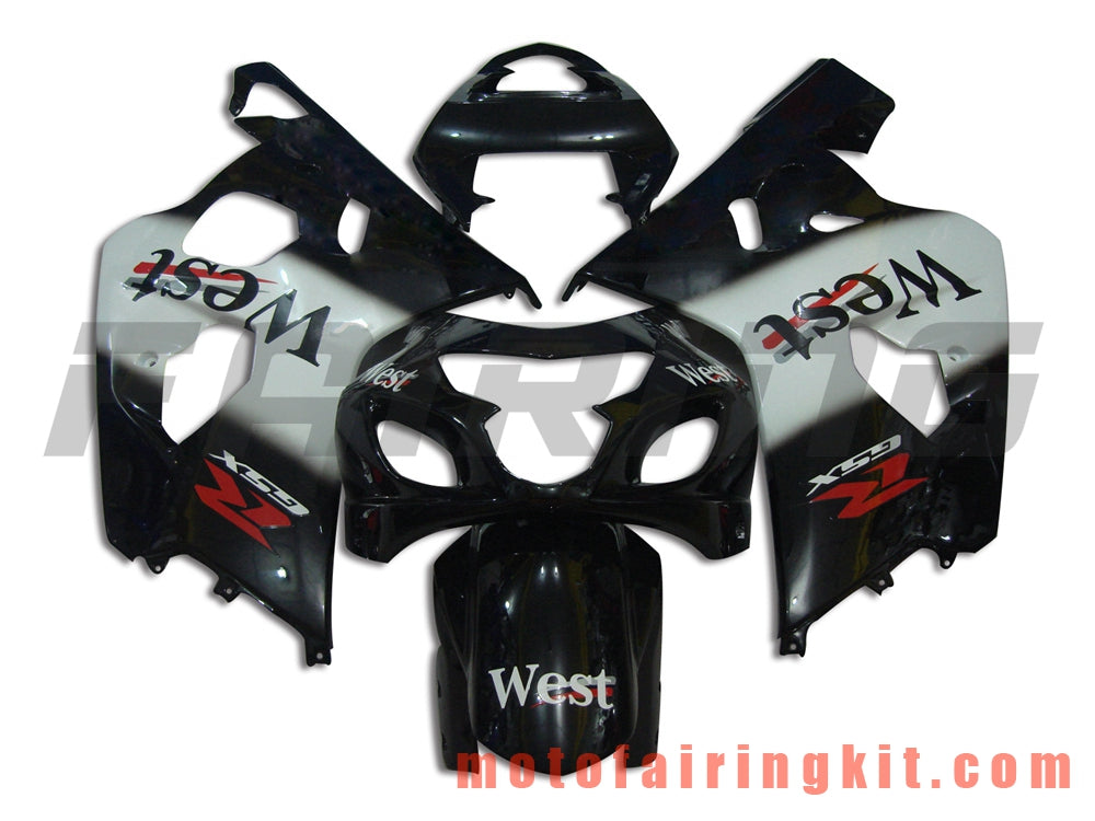 Fairing Kits Fit for GSX-R750 GSX-R600 K4 2004 2005 GSXR 600 750 K4 04 05 Plastic ABS Injection Mold Complete Motorcycle Body Aftermarket Bodywork Frame (Black & White) B091