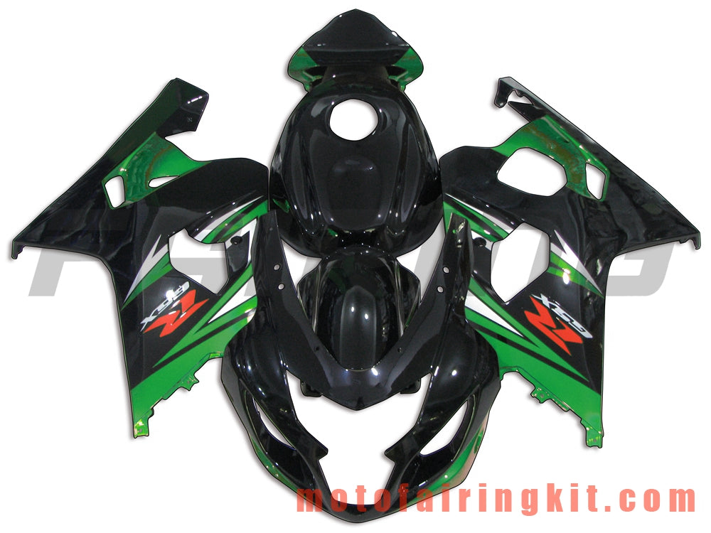 Fairing Kits Fit for GSX-R750 GSX-R600 K4 2004 2005 GSXR 600 750 K4 04 05 Plastic ABS Injection Mold Complete Motorcycle Body Aftermarket Bodywork Frame (Green & Black) B092