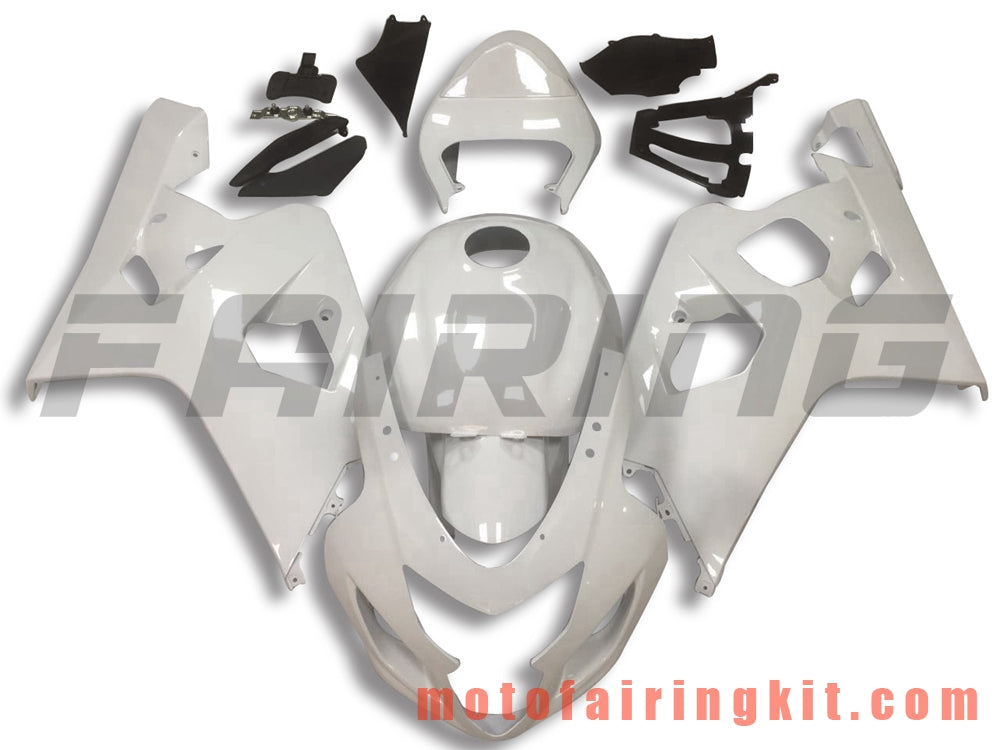 Fairing Kits Fit for GSX-R750 GSX-R600 K4 2004 2005 GSXR 600 750 K4 04 05 Plastic ABS Injection Mold Complete Motorcycle Body Aftermarket Bodywork Frame (White) B096