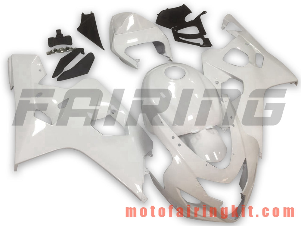 Fairing Kits Fit for GSX-R750 GSX-R600 K4 2004 2005 GSXR 600 750 K4 04 05 Plastic ABS Injection Mold Complete Motorcycle Body Aftermarket Bodywork Frame (White) B096