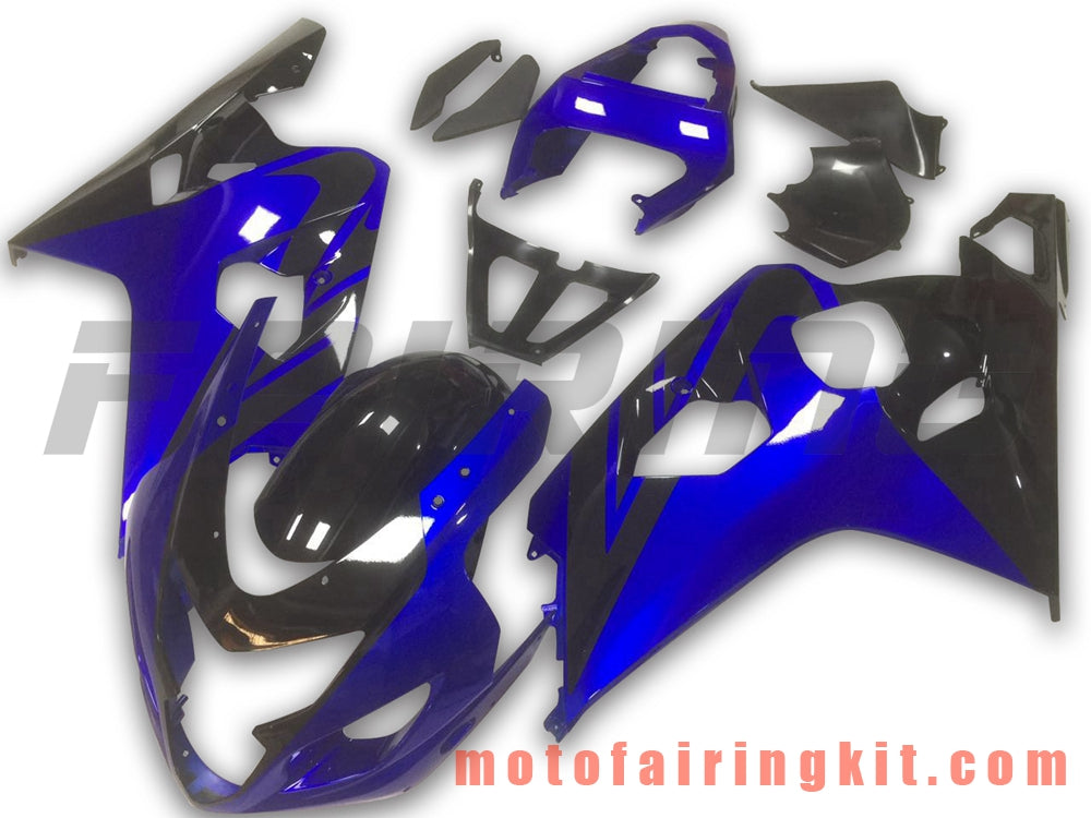 フェアリングキット GSX-R750 GSX-R600 K4 2004 2005 GSXR 600 750 K4 04 05 プラスチック ABS 射出成型 完全なオートバイ車体 アフターマーケット車体フレーム (ブルー &amp; ブラック) B097