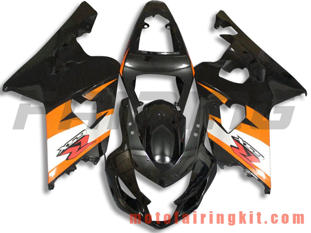 Fairing Kits Fit for GSX-R750 GSX-R600 K4 2004 2005 GSXR 600 750 K4 04 05 Plastic ABS Injection Mold Complete Motorcycle Body Aftermarket Bodywork Frame (Black & Orange) B099