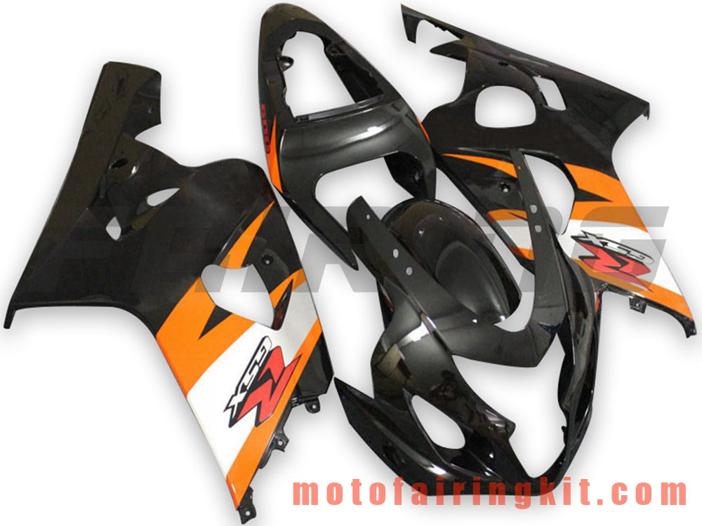 Fairing Kits Fit for GSX-R750 GSX-R600 K4 2004 2005 GSXR 600 750 K4 04 05 Plastic ABS Injection Mold Complete Motorcycle Body Aftermarket Bodywork Frame (Black & Orange) B099