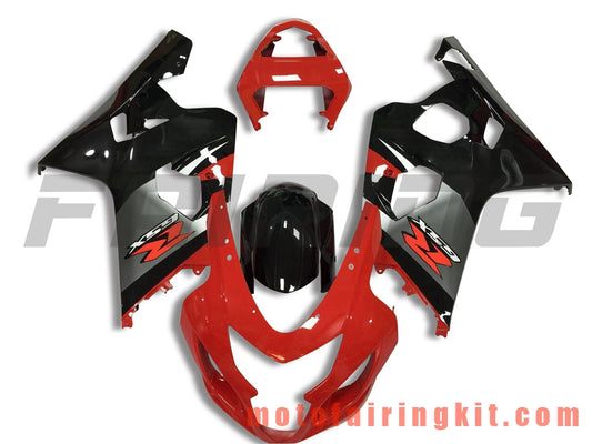 Kits de carenado aptos para GSX-R750 GSX-R600 K4 2004 2005 GSXR 600 750 K4 04 05 Molde de inyección de plástico ABS Carrocería completa para motocicleta Marco de carrocería de posventa (rojo y negro) B101