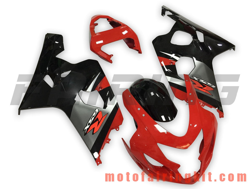 Fairing Kits Fit for GSX-R750 GSX-R600 K4 2004 2005 GSXR 600 750 K4 04 05 Plastic ABS Injection Mold Complete Motorcycle Body Aftermarket Bodywork Frame (Red & Black) B101