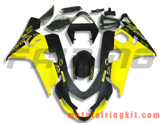 Fairing Kits Fit for GSX-R750 GSX-R600 K4 2004 2005 GSXR 600 750 K4 04 05 Plastic ABS Injection Mold Complete Motorcycle Body Aftermarket Bodywork Frame (Yellow & Black) B102