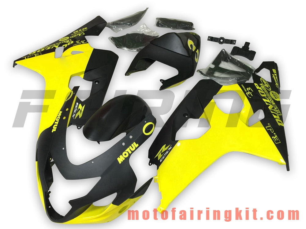 Fairing Kits Fit for GSX-R750 GSX-R600 K4 2004 2005 GSXR 600 750 K4 04 05 Plastic ABS Injection Mold Complete Motorcycle Body Aftermarket Bodywork Frame (Yellow & Black) B102