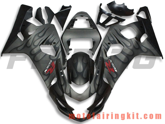 Fairing Kits Fit for GSX-R750 GSX-R600 K4 2004 2005 GSXR 600 750 K4 04 05 Plastic ABS Injection Mold Complete Motorcycle Body Aftermarket Bodywork Frame (Black & Gray) B103