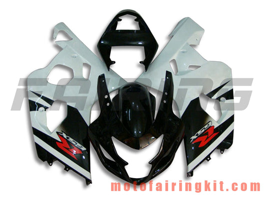 Kits de carenado aptos para GSX-R750 GSX-R600 K4 2004 2005 GSXR 600 750 K4 04 05 Molde de inyección de plástico ABS Carrocería completa para motocicleta Carrocería del mercado de accesorios Marco (blanco y negro) B105