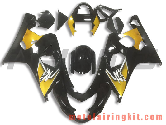 フェアリングキット GSX-R750 GSX-R600 K4 2004 2005 GSXR 600 750 K4 04 05 プラスチック ABS 射出成型 完全なオートバイ車体 アフターマーケット車体フレーム (ブラック &amp; イエロー) B106