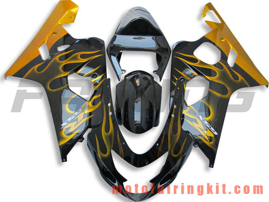 Kits de carenado aptos para GSX-R750 GSX-R600 K4 2004 2005 GSXR 600 750 K4 04 05 Molde de inyección de plástico ABS Carrocería completa para motocicleta Marco de carrocería de posventa (negro y amarillo) B108