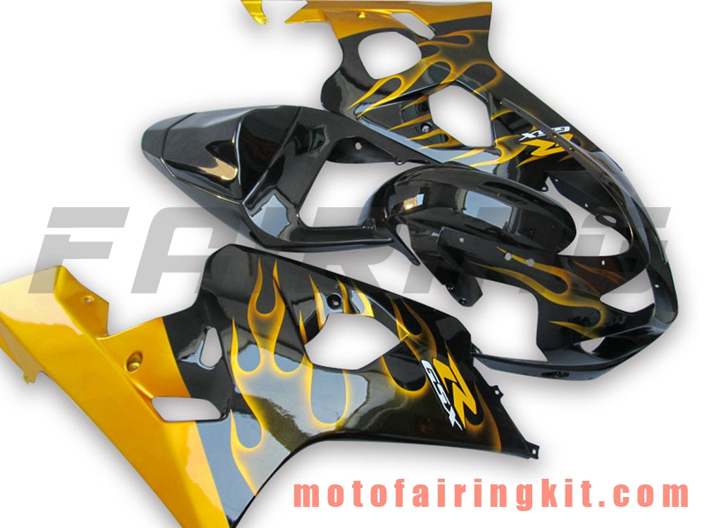 フェアリングキット GSX-R750 GSX-R600 K4 2004 2005 GSXR 600 750 K4 04 05 プラスチック ABS 射出成型 完全なオートバイボディ アフターマーケットボディワークフレーム (ブラック &amp; イエロー) B108