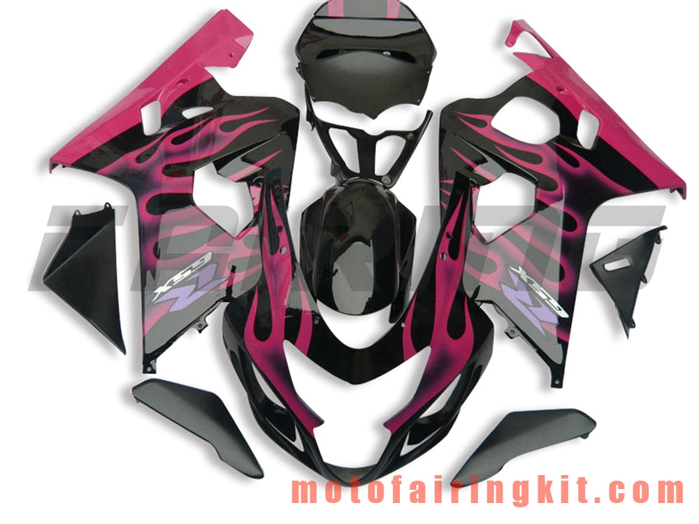 Fairing Kits Fit for GSX-R750 GSX-R600 K4 2004 2005 GSXR 600 750 K4 04 05 Plastic ABS Injection Mold Complete Motorcycle Body Aftermarket Bodywork Frame (Pink & Black) B111