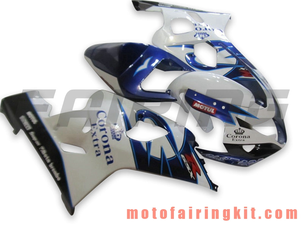 フェアリングキット GSX-R750 GSX-R600 K4 2004 2005 GSXR 600 750 K4 04 05 プラスチック ABS 射出成型 完全なオートバイボディ アフターマーケットボディワークフレーム (ブルー &amp; ホワイト) B113