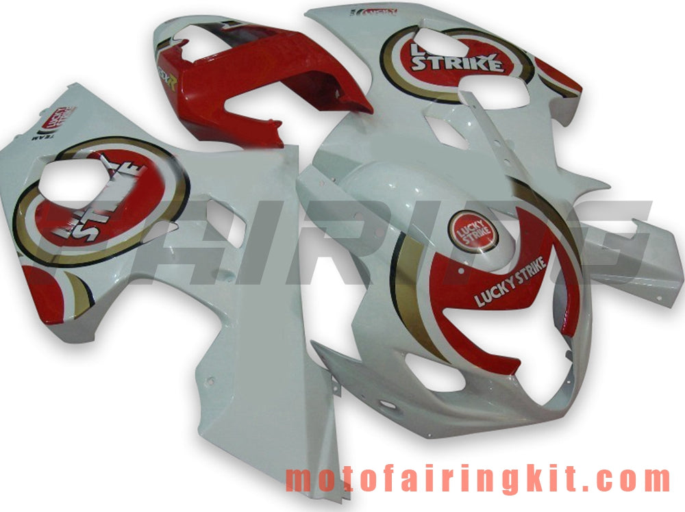 Fairing Kits Fit for GSX-R750 GSX-R600 K4 2004 2005 GSXR 600 750 K4 04 05 Plastic ABS Injection Mold Complete Motorcycle Body Aftermarket Bodywork Frame (White & Red) B117