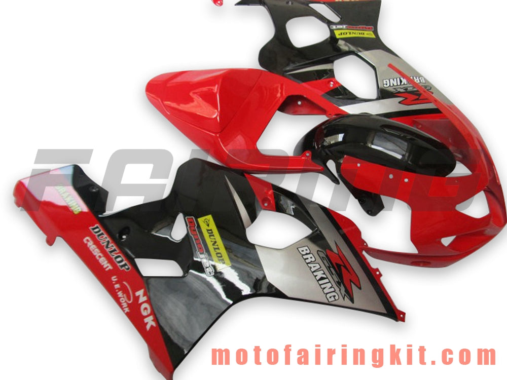 Fairing Kits Fit for GSX-R750 GSX-R600 K4 2004 2005 GSXR 600 750 K4 04 05 Plastic ABS Injection Mold Complete Motorcycle Body Aftermarket Bodywork Frame (Red & Black) B118