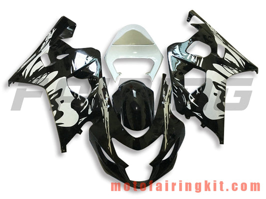 Kits de carenado aptos para GSX-R750 GSX-R600 K4 2004 2005 GSXR 600 750 K4 04 05 Molde de inyección de plástico ABS Carrocería completa para motocicleta Marco de carrocería de posventa (blanco y negro) B119