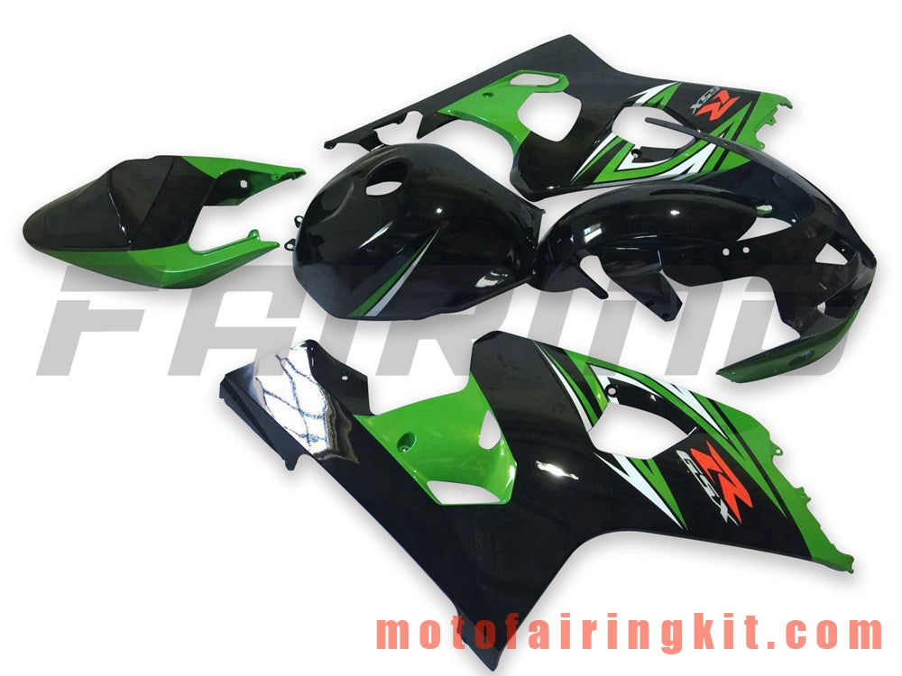 Fairing Kits Fit for GSX-R750 GSX-R600 K4 2004 2005 GSXR 600 750 K4 04 05 Plastic ABS Injection Mold Complete Motorcycle Body Aftermarket Bodywork Frame (Black & Green) B123