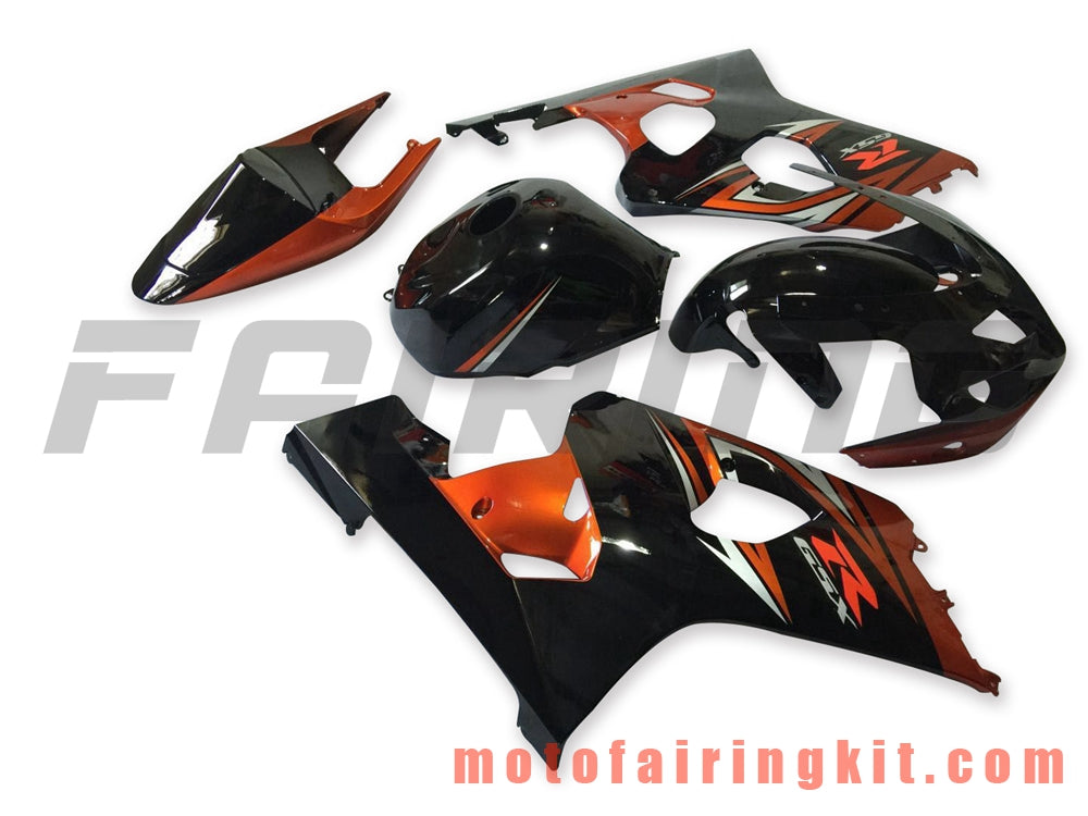 フェアリングキット GSX-R750 GSX-R600 K4 2004 2005 GSXR 600 750 K4 04 05 プラスチック ABS 射出成型 完全なオートバイ車体 アフターマーケット車体フレーム (ブラック &amp; オレンジ) B124