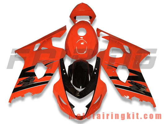 Kits de carenado aptos para GSX-R750 GSX-R600 K4 2004 2005 GSXR 600 750 K4 04 05 Molde de inyección de plástico ABS Carrocería completa para motocicleta Carrocería del mercado de accesorios Marco (naranja y negro) B126