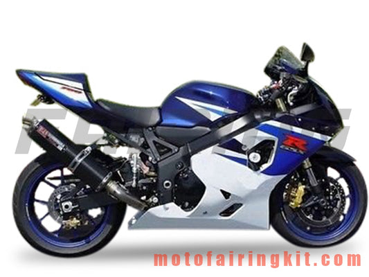 Kits de carenado aptos para GSX-R750 GSX-R600 K4 2004 2005 GSXR 600 750 K4 04 05 Molde de inyección de plástico ABS Carrocería completa para motocicleta Marco de carrocería de posventa (azul y blanco) B127