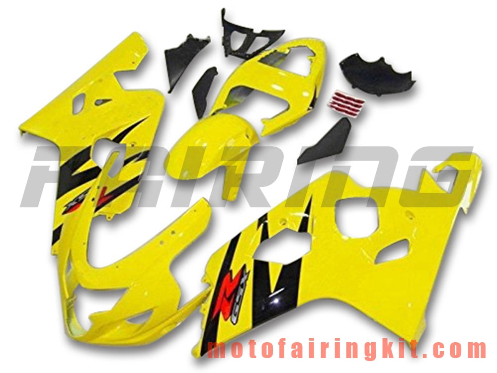 フェアリングキット GSX-R750 GSX-R600 K4 2004 2005 GSXR 600 750 K4 04 05 プラスチック ABS 射出成型 完全なオートバイ車体 アフターマーケット車体フレーム (イエロー &amp; ブラック) B128