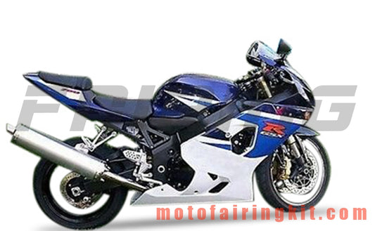 フェアリングキット GSX-R750 GSX-R600 K4 2004 2005 GSXR 600 750 K4 04 05 プラスチック ABS 射出成型 完全なオートバイ車体 アフターマーケット車体フレーム (青と白) B129