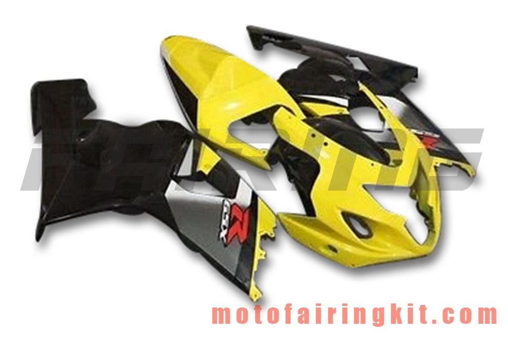 Fairing Kits Fit for GSX-R750 GSX-R600 K4 2004 2005 GSXR 600 750 K4 04 05 Plastic ABS Injection Mold Complete Motorcycle Body Aftermarket Bodywork Frame (Yellow & Black) B130