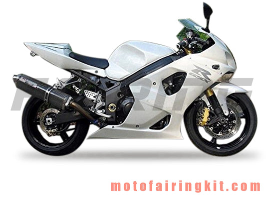 Fairing Kits Fit for GSX-R750 GSX-R600 K4 2004 2005 GSXR 600 750 K4 04 05 Plastic ABS Injection Mold Complete Motorcycle Body Aftermarket Bodywork Frame (White) B131