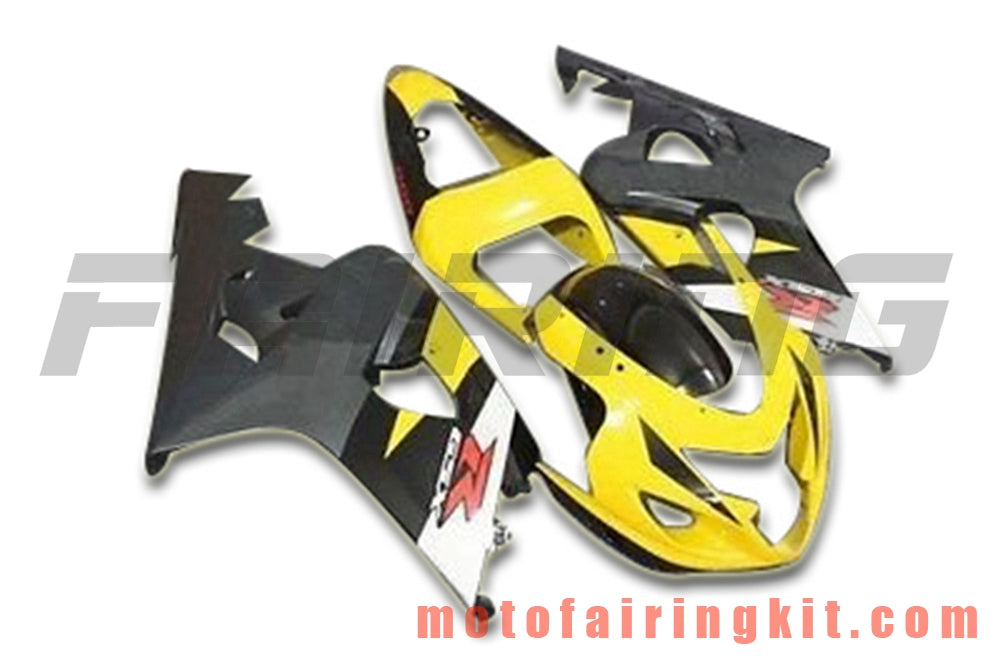 Kits de carenado aptos para GSX-R750 GSX-R600 K4 2004 2005 GSXR 600 750 K4 04 05 Molde de inyección de plástico ABS Carrocería completa para motocicleta Carrocería del mercado de accesorios Marco (amarillo y negro) B134