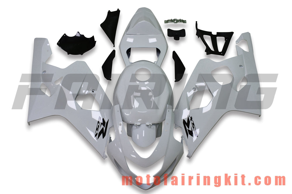 Fairing Kits Fit for GSX-R750 GSX-R600 K4 2004 2005 GSXR 600 750 K4 04 05 Plastic ABS Injection Mold Complete Motorcycle Body Aftermarket Bodywork Frame (White) B136