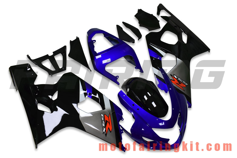 Fairing Kits Fit for GSX-R750 GSX-R600 K4 2004 2005 GSXR 600 750 K4 04 05 Plastic ABS Injection Mold Complete Motorcycle Body Aftermarket Bodywork Frame (Blue & Black) B138