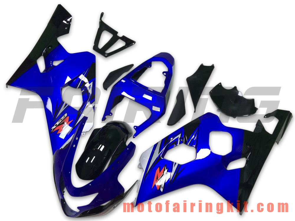 Fairing Kits Fit for GSX-R750 GSX-R600 K4 2004 2005 GSXR 600 750 K4 04 05 Plastic ABS Injection Mold Complete Motorcycle Body Aftermarket Bodywork Frame (Blue & Black) B140